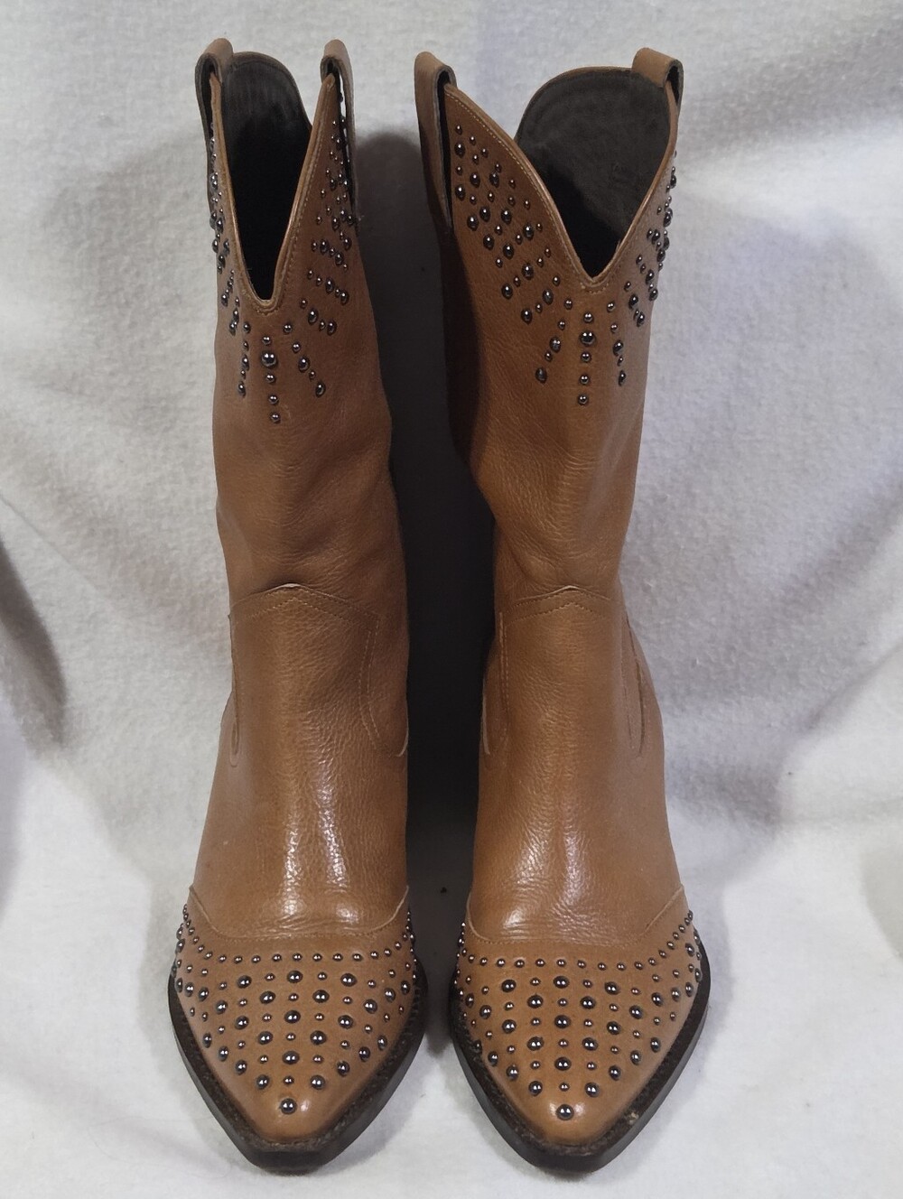 Botkier Brown  New York Tammy Western Boot With Gold Accents Size 8M